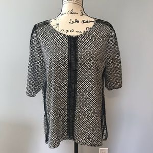 ONE DAY SALE Yoana Baraschi Black & White Spring/Summer Blouse